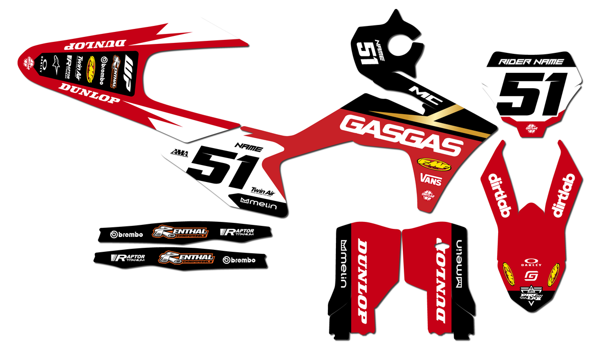2025 Rockstar GasGas Graphics Kit
