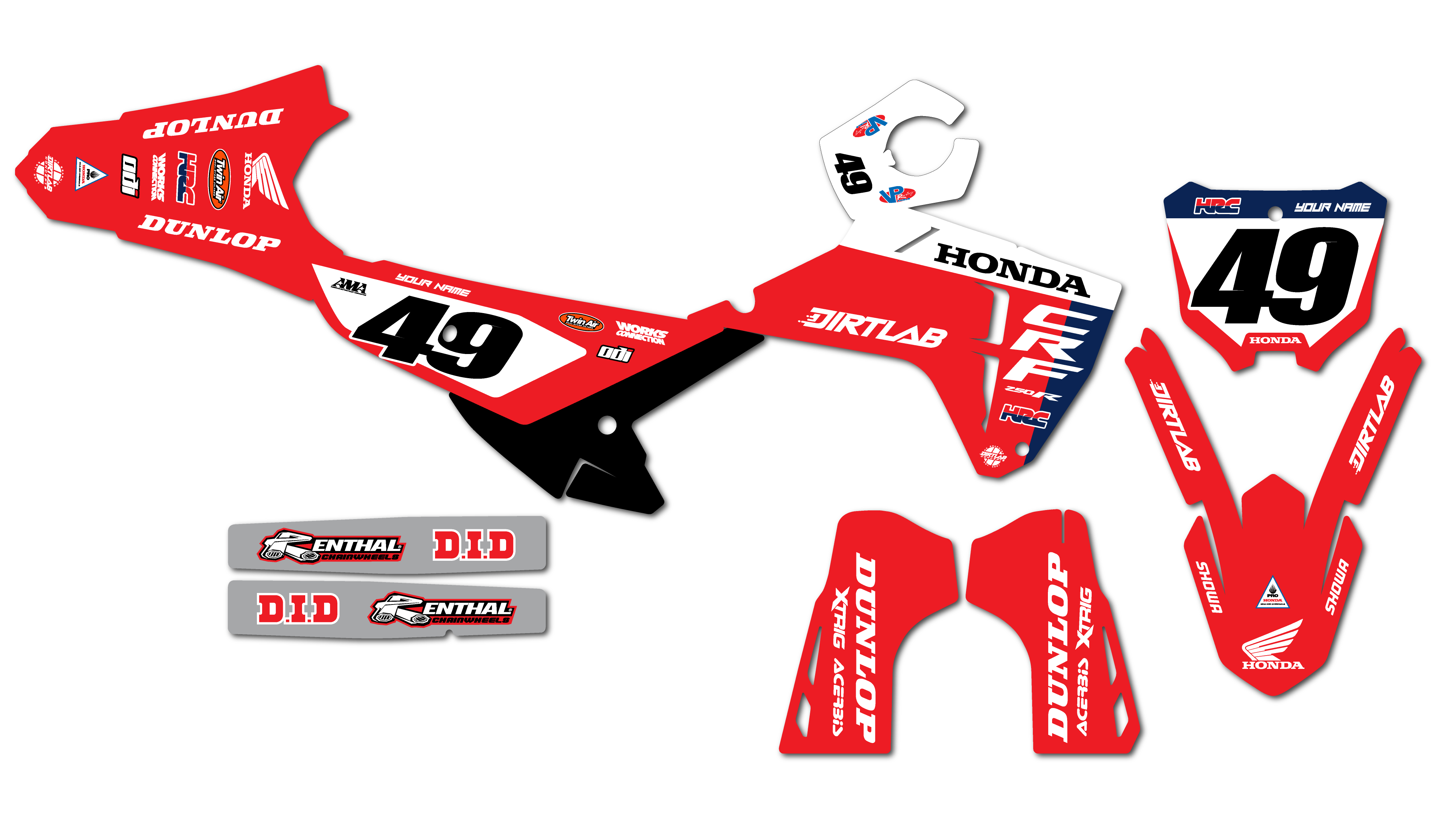 Honda Semi Custom Graphics - Dirtlab Concepts