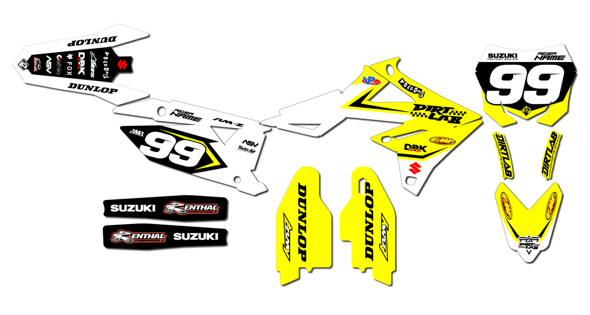 2024 RMZ250 Full Custom Graphics Kit