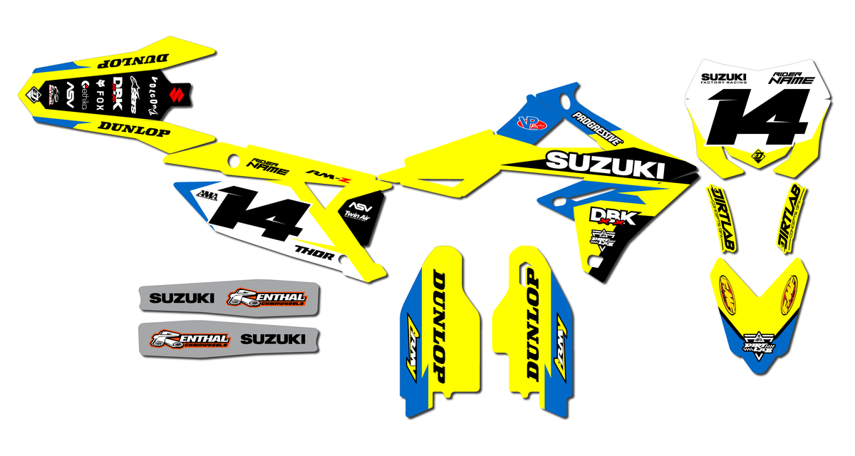 2023 RMZ450 Factory Custom Graphics Kit