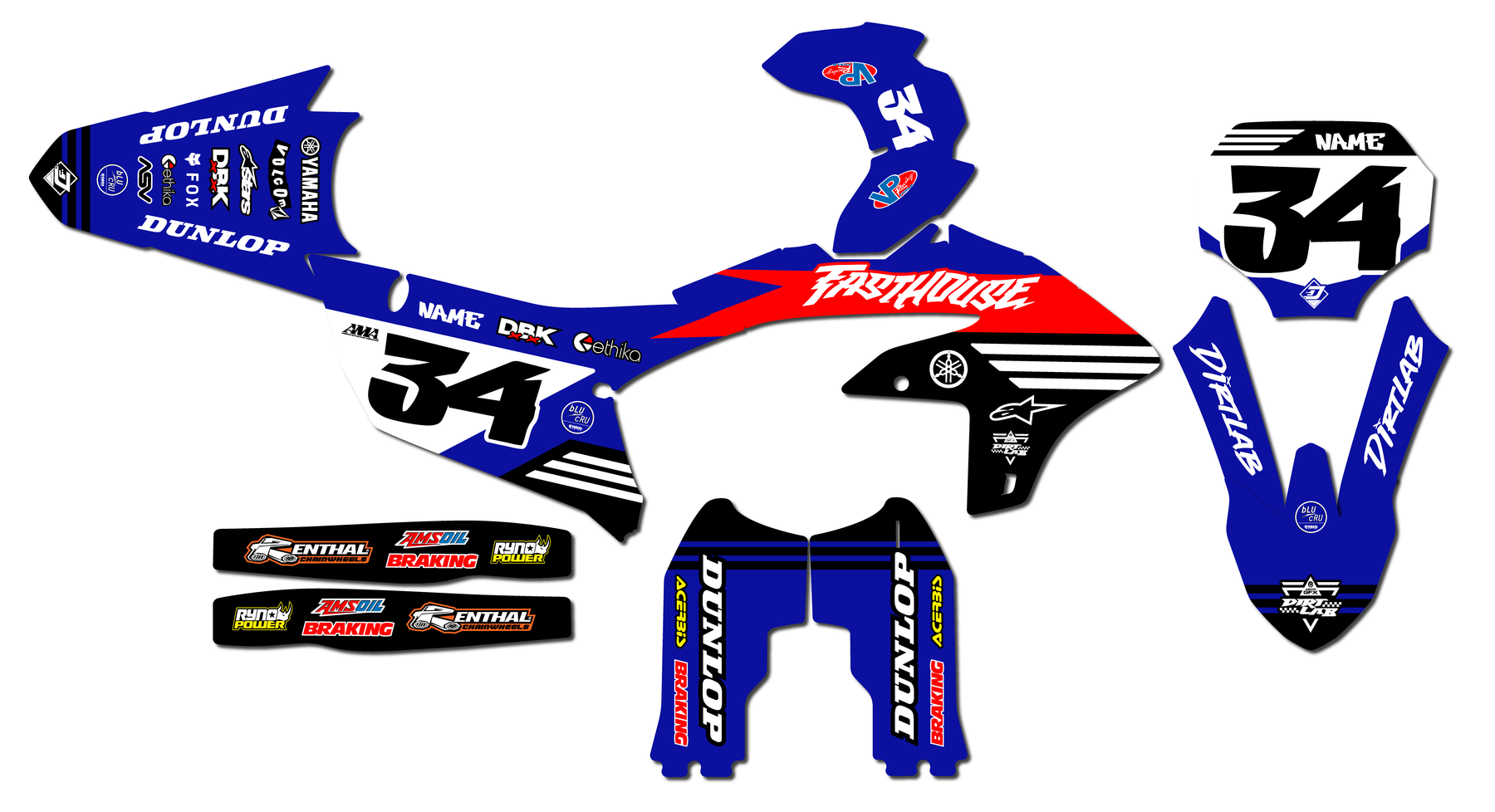 2024 Yamaha YZ450F Fasthouse Graphics