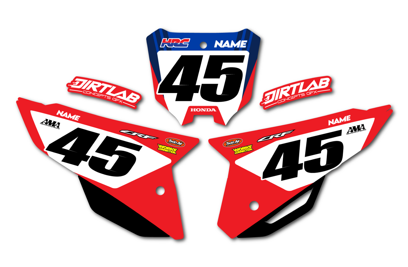 HRC Honda Number Plate Graphics