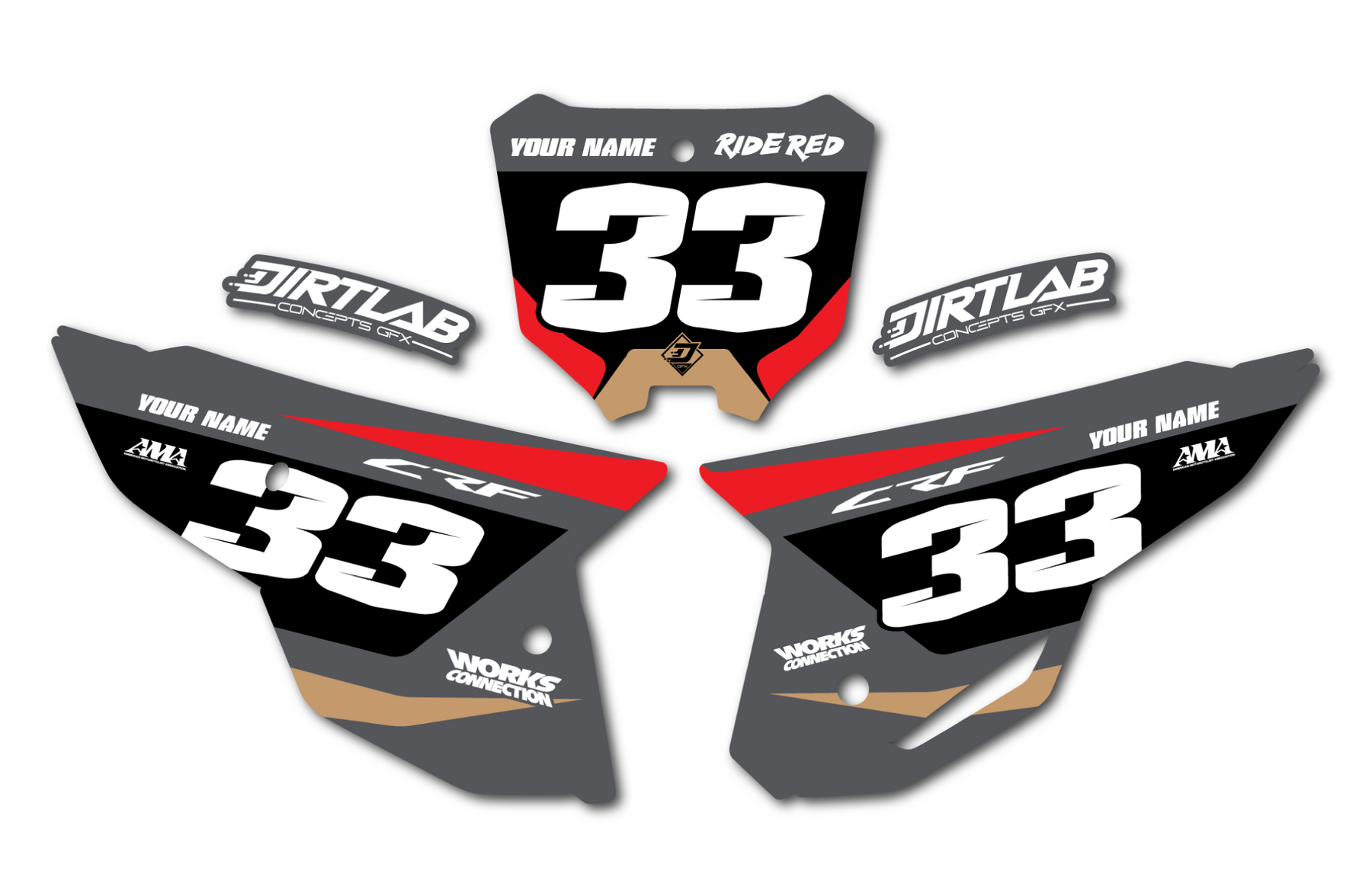 HRC Honda Number Plate Graphics