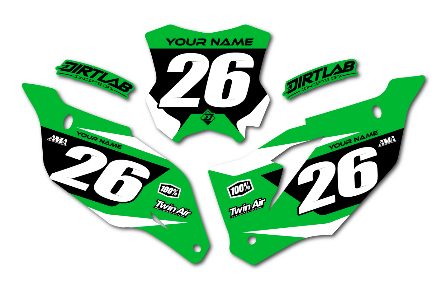 KX Kawasaki Number Plate Graphics