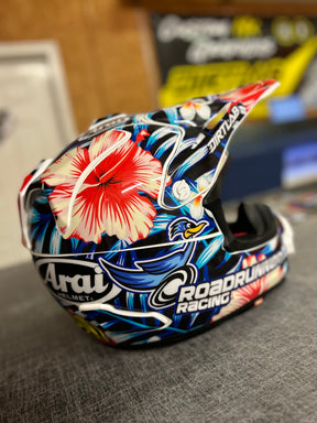 dirt bike helmet with mohawk sticker Custom Helmet Wrap Graphics