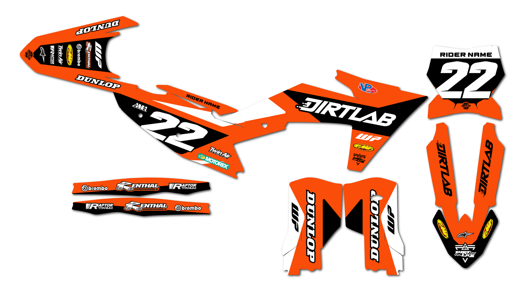 2025 KTM 250SXF Semi Custom Graphics Kit