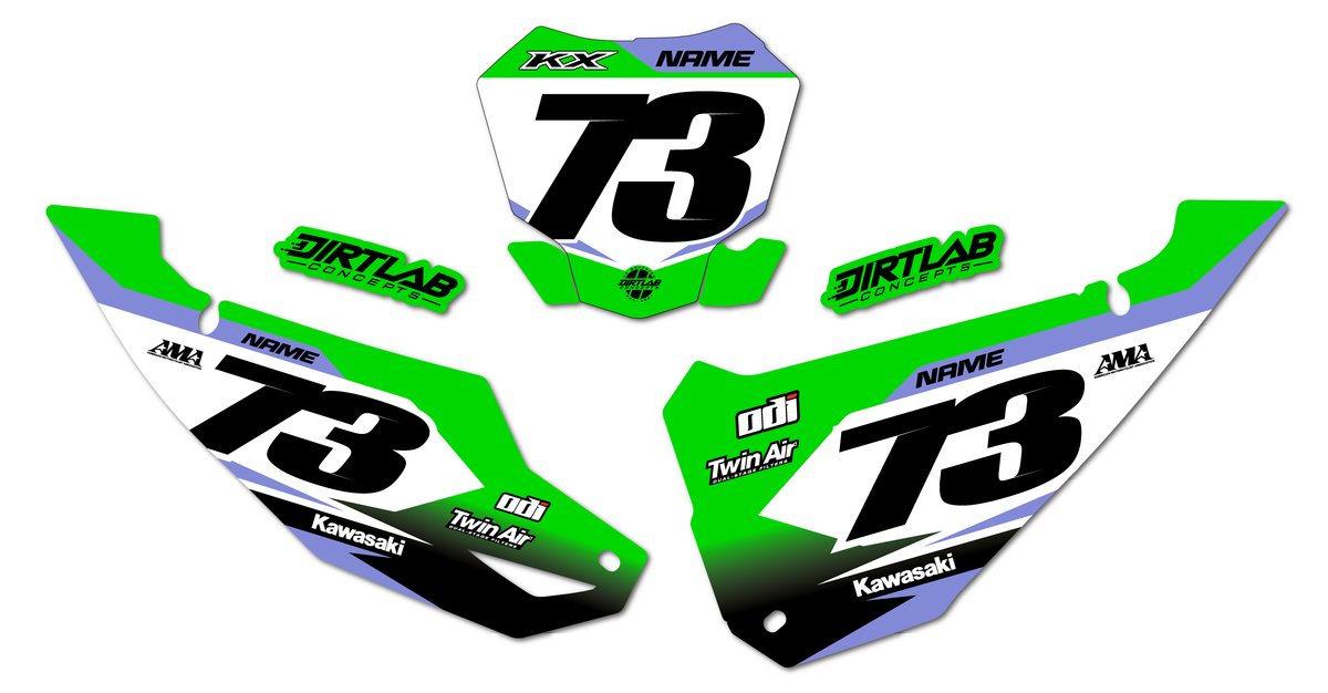 Kawasaki Number plate Graphics KX450 KX250 KX85 KX65