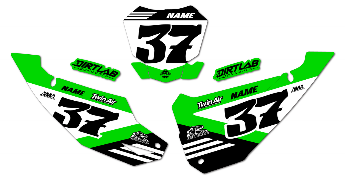 Kawasaki Number Plate Graphics KX250 KX450 KX85 KX65