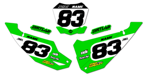 Kawasaki Number Plate Graphics KX450 KX250 KX85 KX65