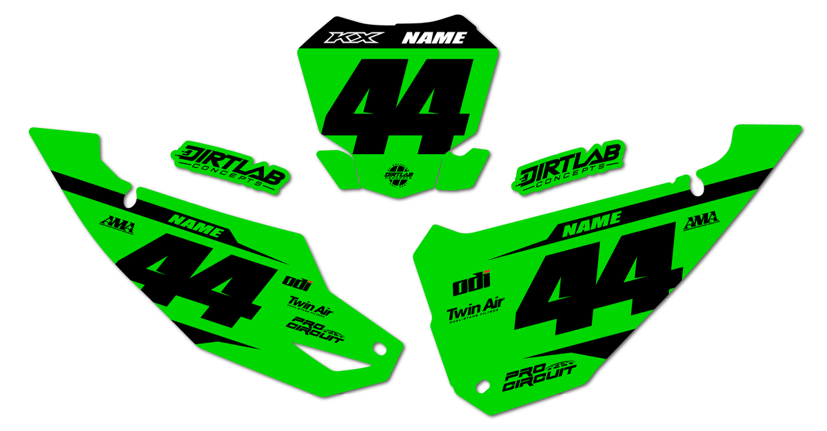 Kawasaki Number Plate Graphics KX450 KX250 KX85 KX65