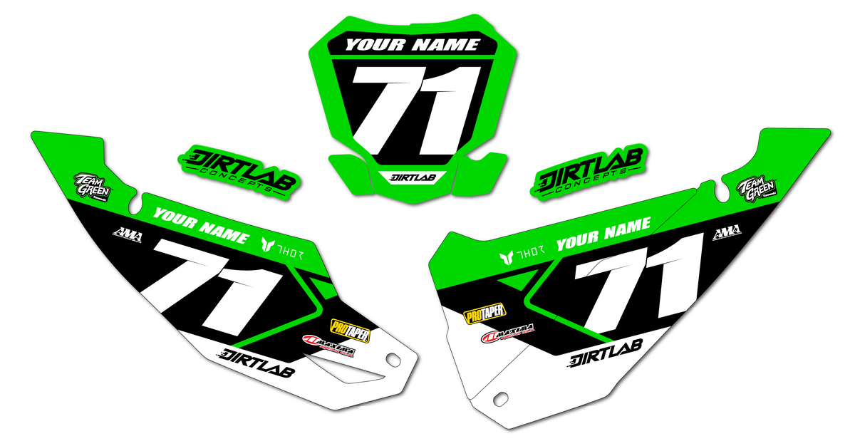 Kawasaki Number Plate Graphics KX450 KX250 KX85 KX65
