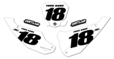 Kawasaki Number Plate Graphics KX450 KX250 KX85 KX65