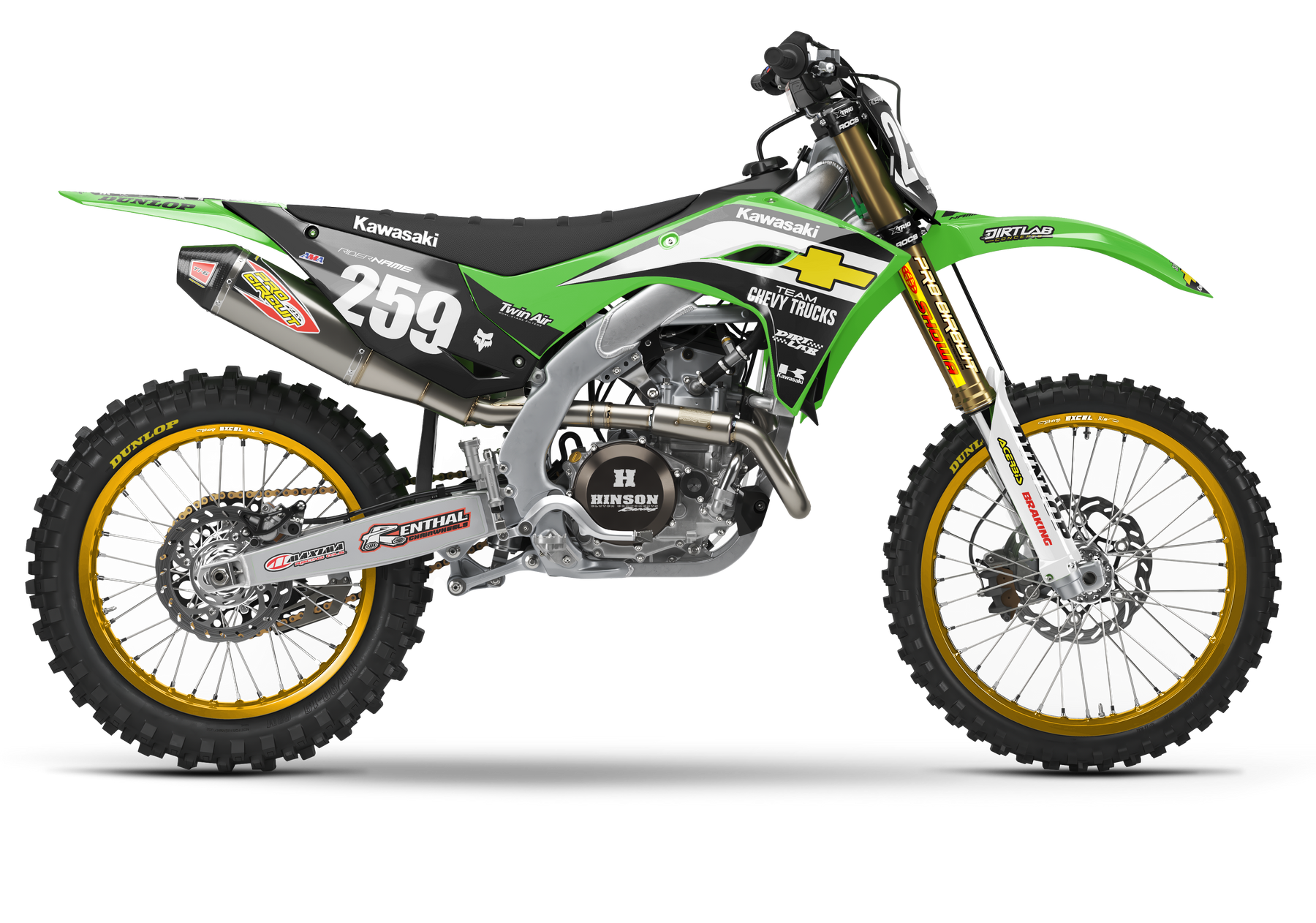 Kawasaki Team Chevy Truck Graphics