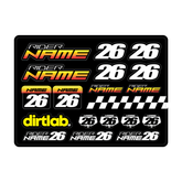 Personalized Rider ID Sticker Sheet