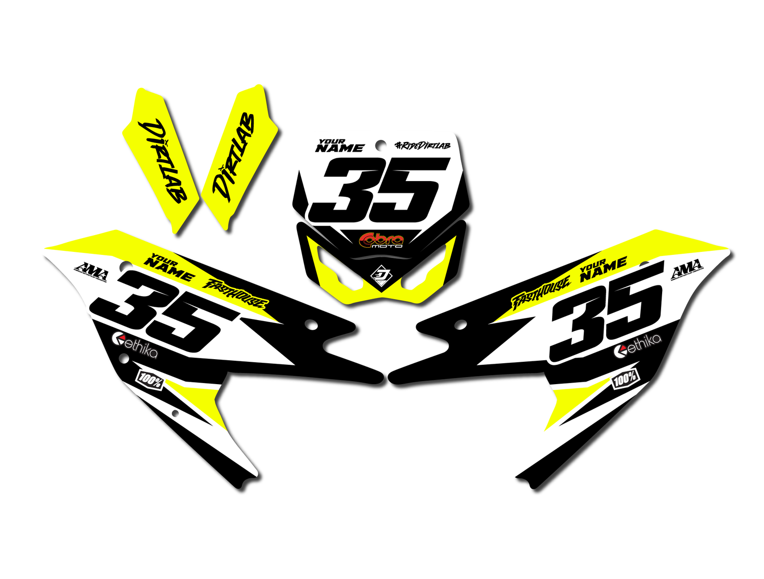 Cobra FWE Number Plate Graphics - Dirtlab Concepts