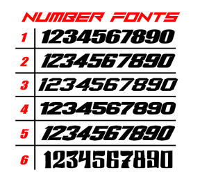 Suzuki Number Plates - Dagger Series
