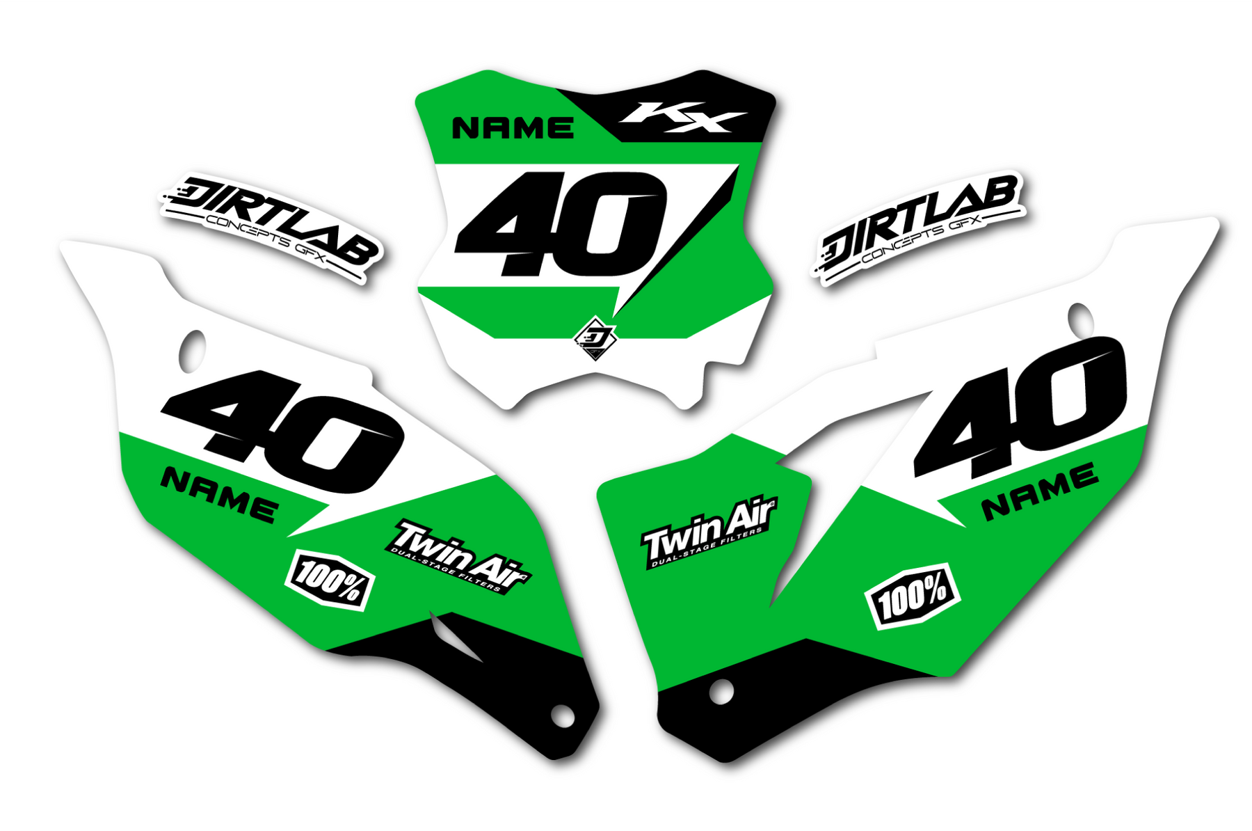 KX Kawasaki Number Plate Graphics