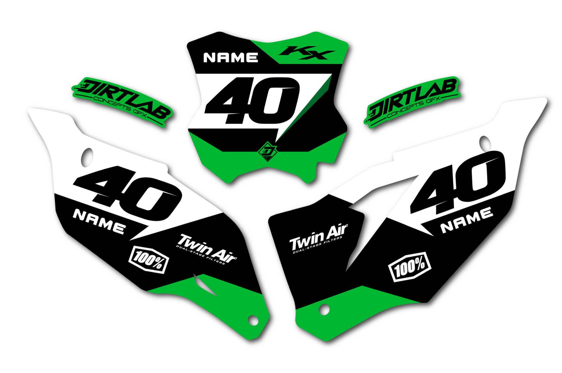 KX Kawasaki Number Plate Graphics